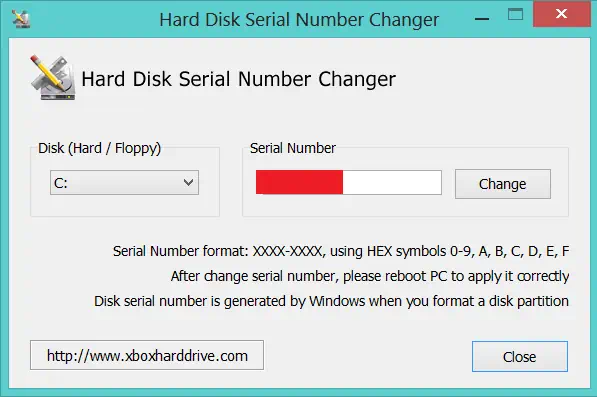 Скачать бесплатно программу Hard Disk Serial Number Changer на PC