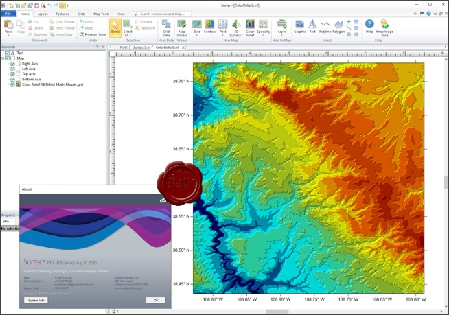 Скачать бесплатно программу Golden Software Surfer 25.1.229 на PC