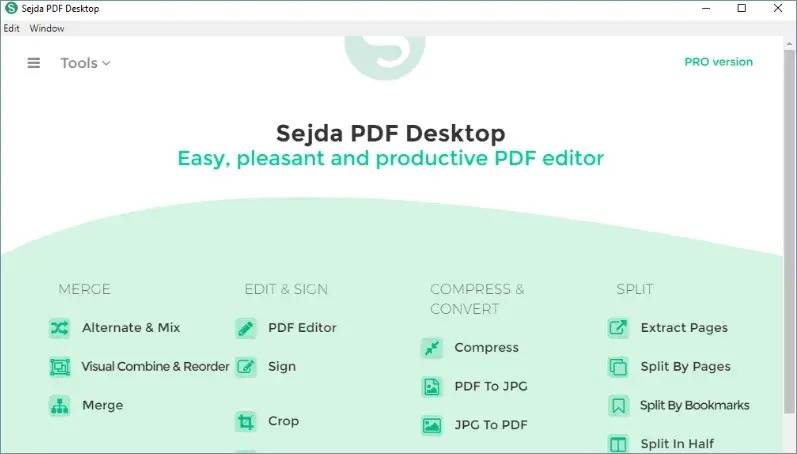 Скачать бесплатно программу Sejda PDF Desktop Pro 7.5.5 на русском + код активации на PC